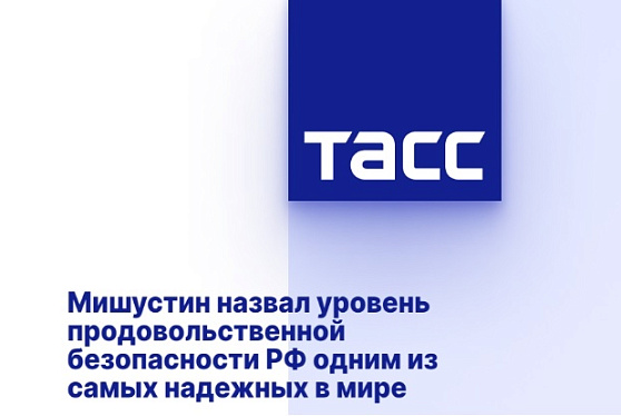 Мишустин назвал уровень продовольственной безопасности РФ одним из самых надежных в мире