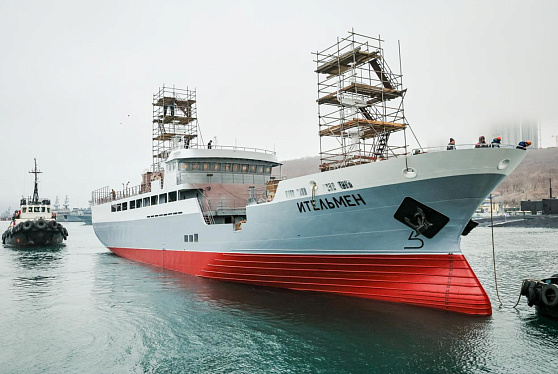 Восточная верфь ОСК спустила на воду краболов "Ительмен" проекта 03141