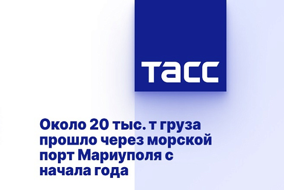 Около 20 тыс. т груза прошло через морской порт Мариуполя с начала года