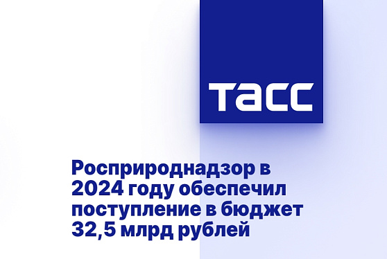 Росприроднадзор в 2024 году обеспечил поступление в бюджет 32,5 млрд рублей